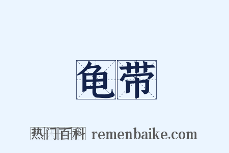 龟带是什么意思的图片